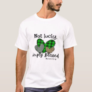 Grünes Karo Leopard Herz Kunst St Patrick's Day Gi T-Shirt