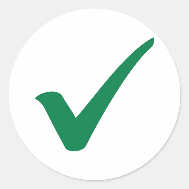 Grünes Karo Runder Aufkleber (Vorderseite)