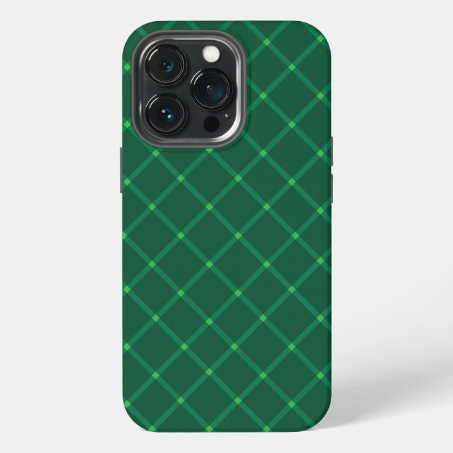 Grünes Karomuster iPhone Hülle (Hinten)