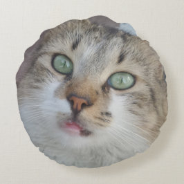 Grünes Katzenaugen Rundkissen Rundes Kissen