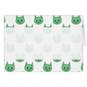 Grünes Katzenmuster