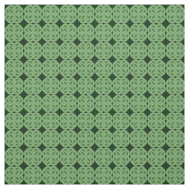 Grünes keltisches irisches Knoten-Gewebe Stoff (Muster)
