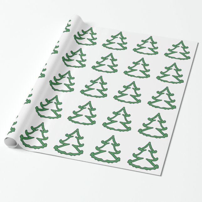 Grünes Kiefer-Packpapier Geschenkpapier (Ungerollt)