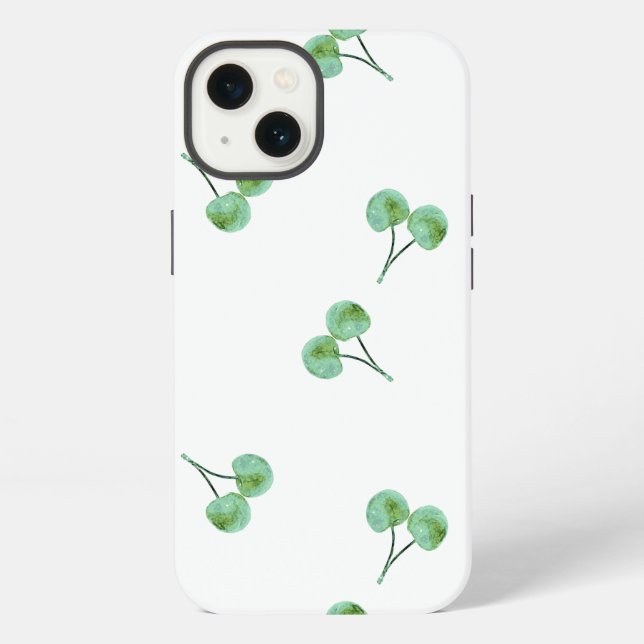 Grünes Kirschenmuster Case-Mate iPhone-Hülle iPhone Hülle (Rückseite)