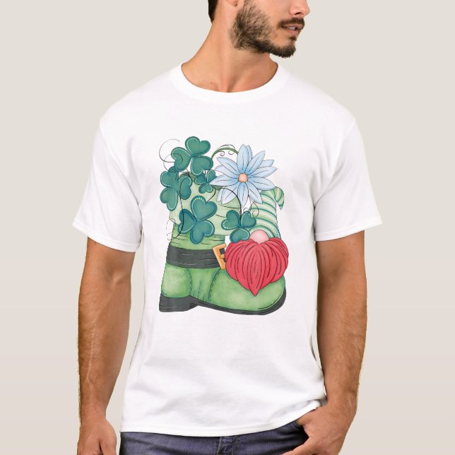 Grünes Kleeblatt für Mädchen T-Shirt (Vorderseite)