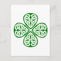 grünes Kleeblatt keltischer Knoten