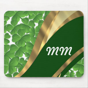 Grünes Kleeblatt Mousepad