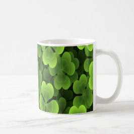 Grünes Kleeblatt-Pflanzen-Muster Tasse