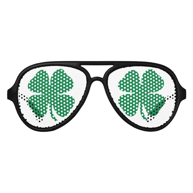 Grünes Kleeblatt Sonnenbrille (Vorderseite)