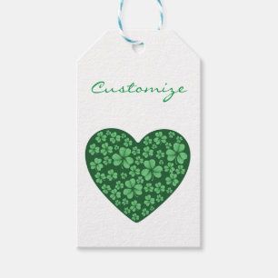 Grünes Kleeblatt St Patrick's Day Geschenkanhänger