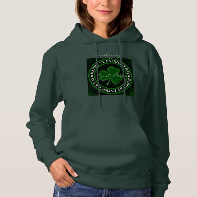 Grünes Kleeblatt St Patrick's Day  Hoodie (Vorderseite)