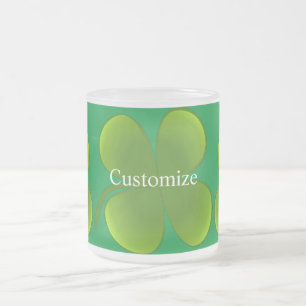 Grünes Kleeblatt St Patrick's Day Mattglastasse