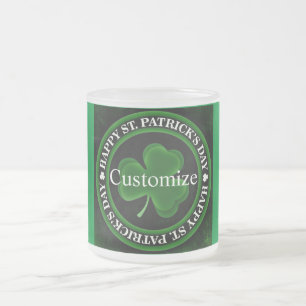 Grünes Kleeblatt St Patrick's Day Mattglastasse