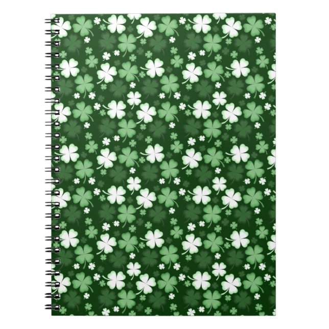 Grünes Kleeblatt, St. Patrick's Day Notizblock (Vorderseite)