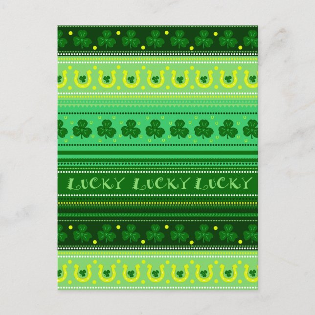 Grünes Kleeblatt | St. Patricks Day Postkarte (Vorderseite)