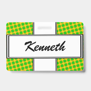Grünes Kleeblattband von Kenneth Yoncich Ausweis