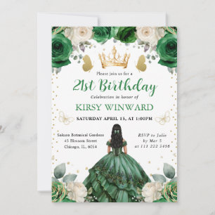 Grünes Kleid Western Prinzessin Geburtstag Einladung