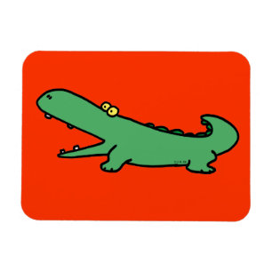 Grünes Krokodil Magnet