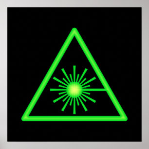 Grünes Laser-Symbol-Plakat Poster