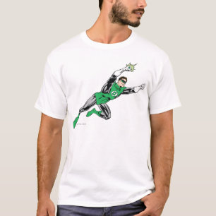 Grünes Laternen-Fliegen-Recht T-Shirt