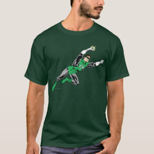 Grünes Laternen-Fliegen-Recht T-Shirt