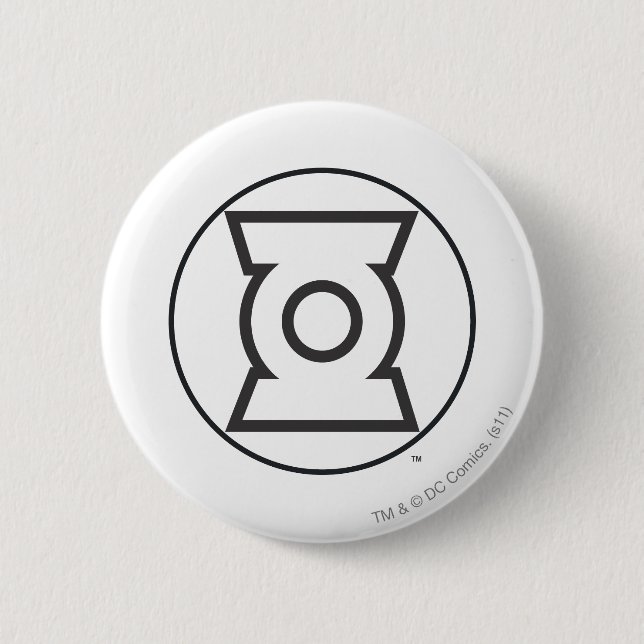 Grünes Laternen-Logo 12 Button (Vorderseite)