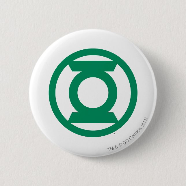 Grünes Laternen-Logo 13 Button (Vorderseite)