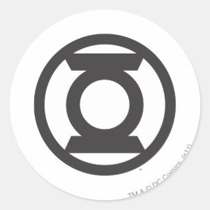 Grünes Laternen-Logo 14 Runder Aufkleber