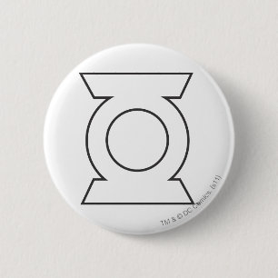 Grünes Laternen-Logo 16 Button