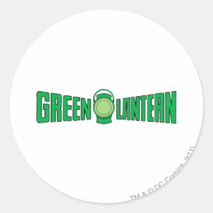 Grünes Laternen-Logo 5 Runder Aufkleber