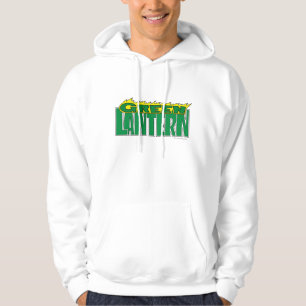Grünes Laternen-Logo - gelbe Flammen Hoodie