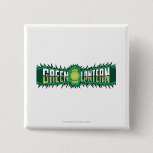 Grünes Laternen-Logo - grüne Flammen Button