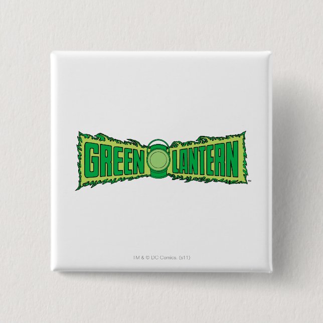 Grünes Laternen-Logo mit Laterne Button (Vorderseite)