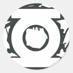 Grünes Laternen-Markierungs-Symbol Runder Aufkleber