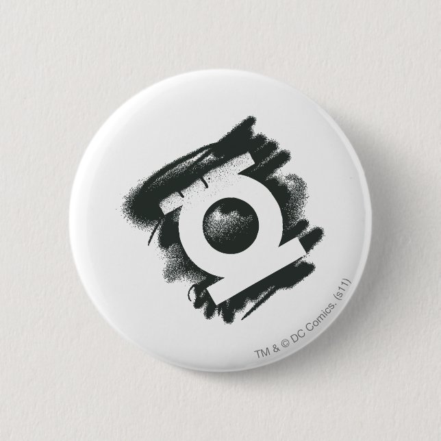 Grünes Laternen-Spray-Symbol Button (Vorderseite)