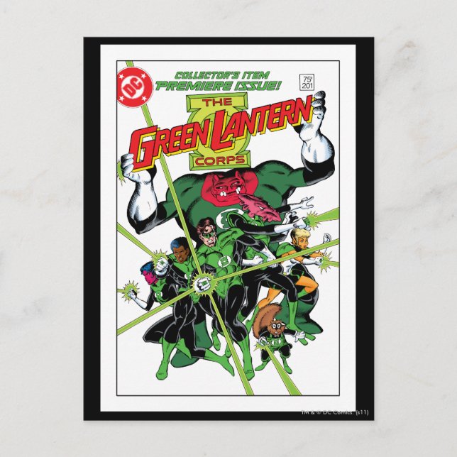 Grünes Laternenkorps Postkarte (Vorderseite)