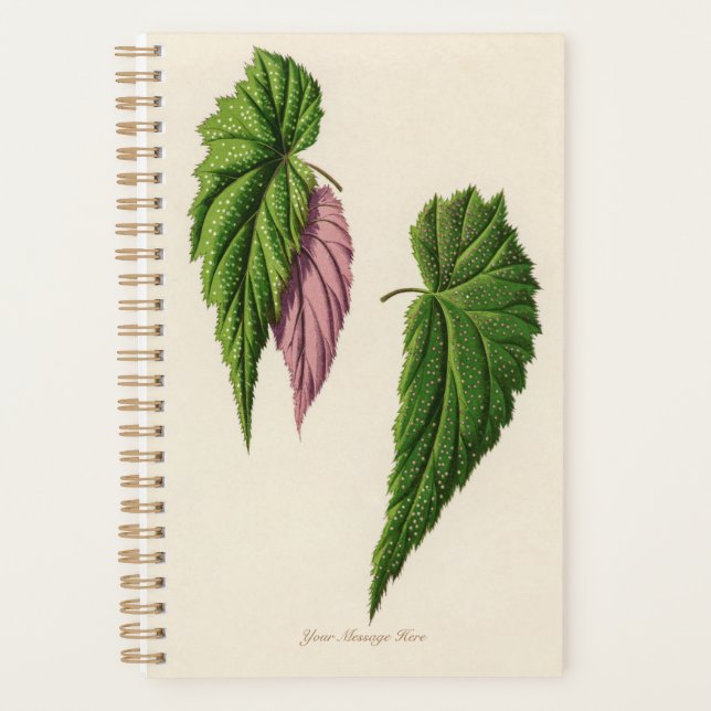 Grünes Leaf Botanic Gardener Geschenk Planer (Vorderseite)