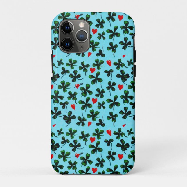 Grünes Leaf Clover Liebe Wasserfarbe Case-Mate iPhone Hülle (Rückseite)