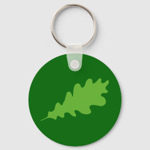 Grünes Leaf, Eichenblätterdesign. Schlüsselanhänger