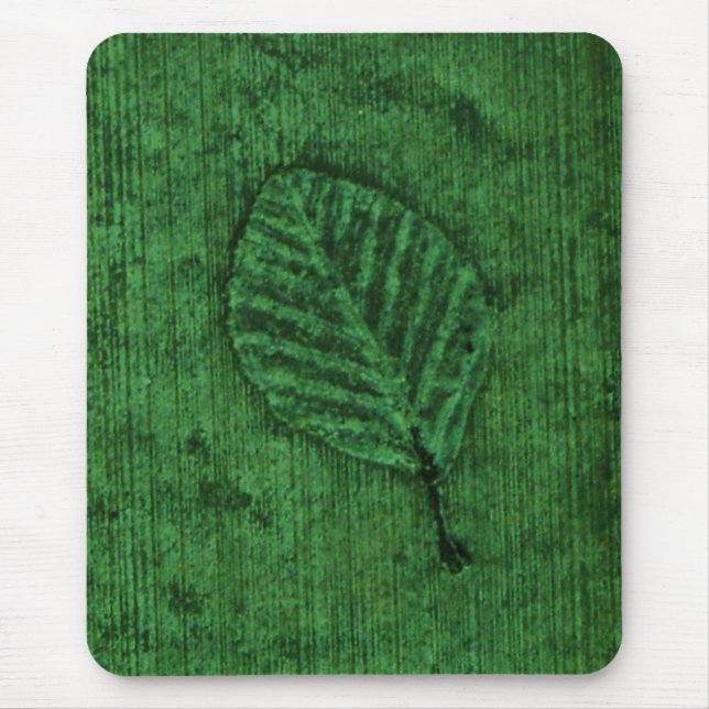 Grünes Leaf Fossil Mousepad (Vorne)