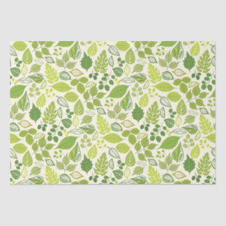 Grünes Leaf-Muster Seidenpapier