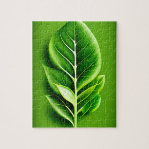 Grünes Leaf Puzzle
