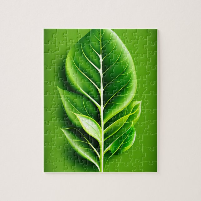 Grünes Leaf Puzzle (Vertikal)