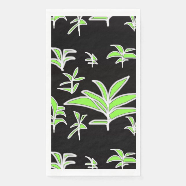 Grünes Leaf Serviette (Vorderseite)