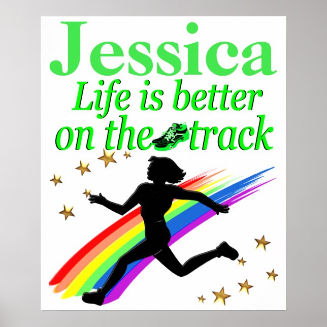 GRÜNES LEBEN IST BESSER AUF DER TRACK CUSTOM POSTE POSTER (Vorne)