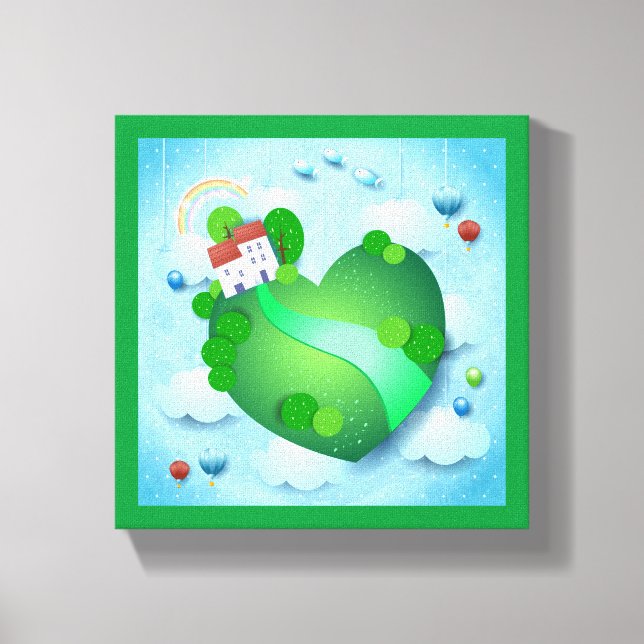 Grünes Leben Leinwanddruck (Vorderseite)