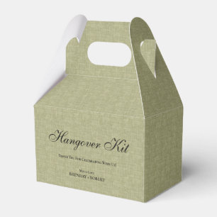 Grünes Leinen Simple Script Kater-Erholungskit Geschenkschachtel