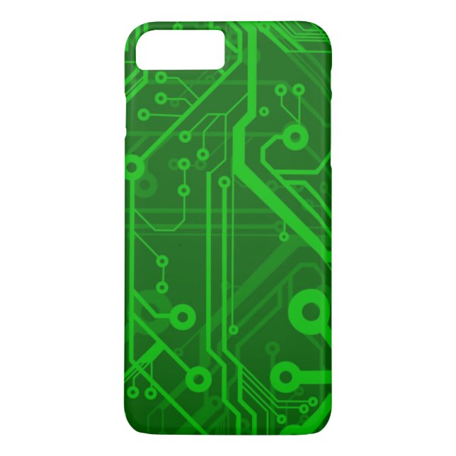 Grünes Leiterplatte-Muster Case-Mate iPhone Hülle (Rückseite)