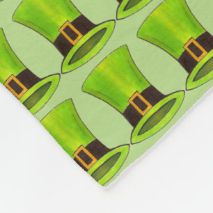 Grünes Leprechaun-Tophat-Party Fleecedecke