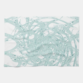 Grünes Licht in Weiß Handtuch